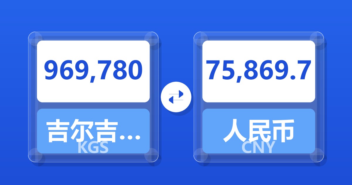 969,780吉尔吉斯斯坦索姆兑人民币