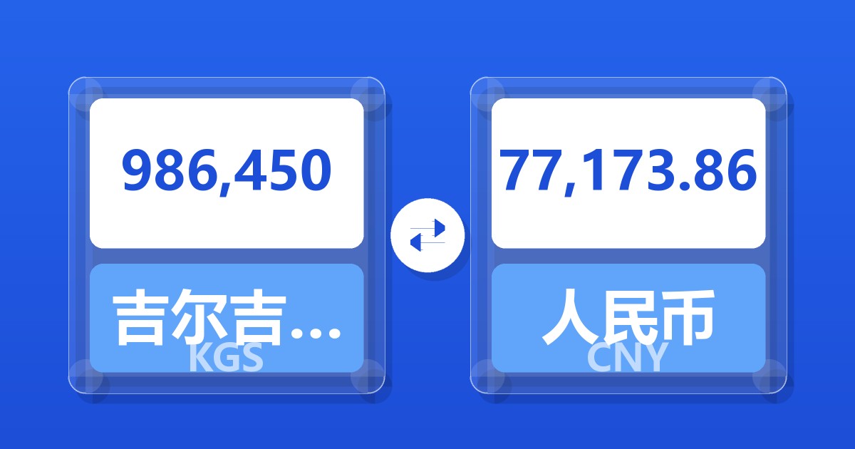 986,450吉尔吉斯斯坦索姆兑人民币