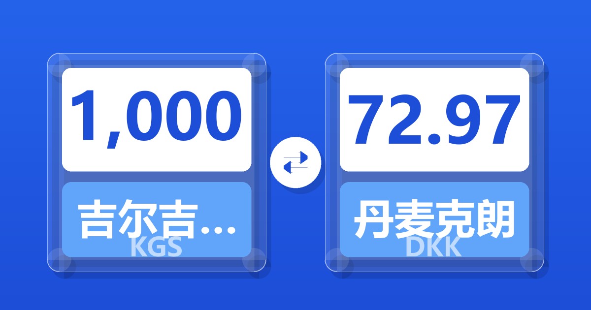 1,000吉尔吉斯斯坦索姆兑丹麦克朗