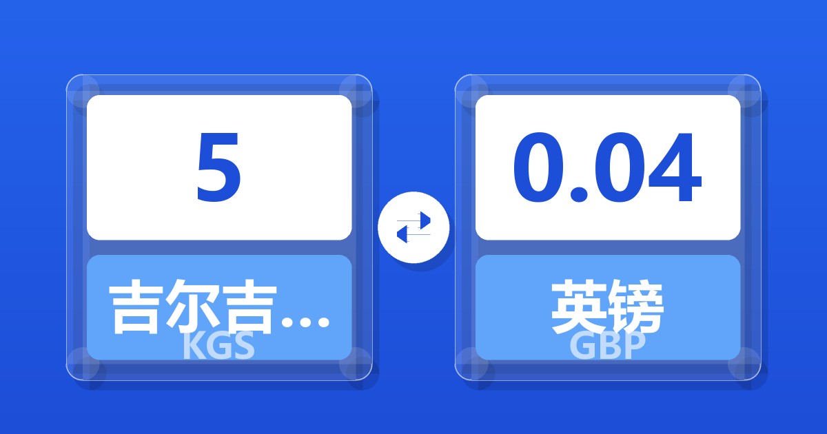 5吉尔吉斯斯坦索姆兑英镑