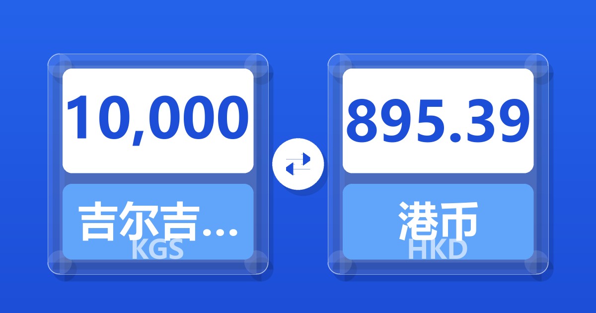10,000吉尔吉斯斯坦索姆兑港币