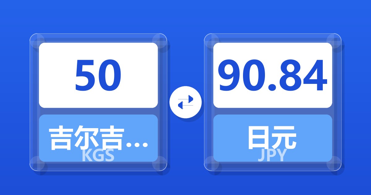 50吉尔吉斯斯坦索姆兑日元