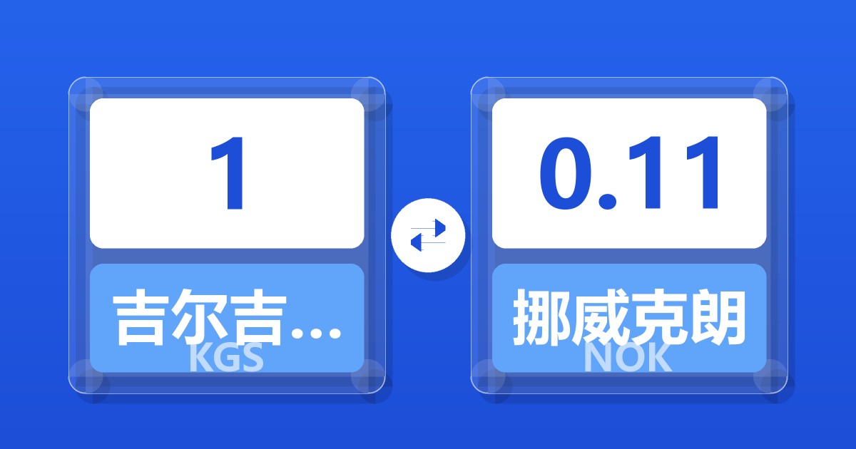 1吉尔吉斯斯坦索姆兑挪威克朗