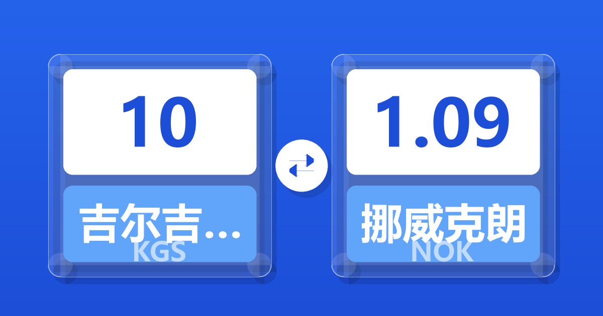 10吉尔吉斯斯坦索姆兑挪威克朗