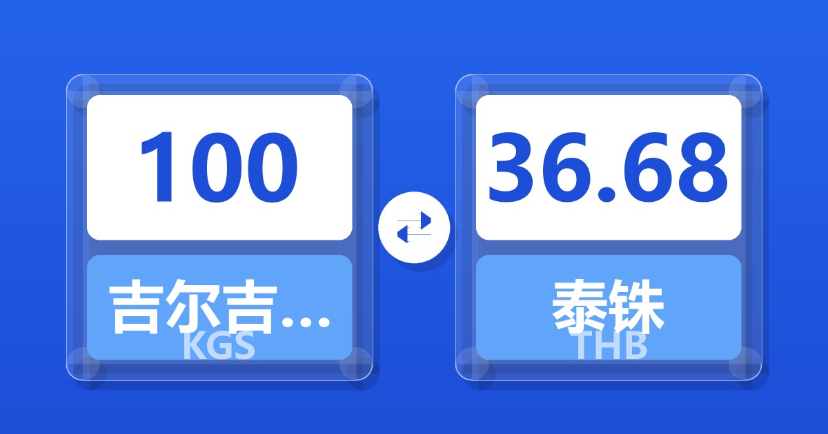 100吉尔吉斯斯坦索姆兑泰铢