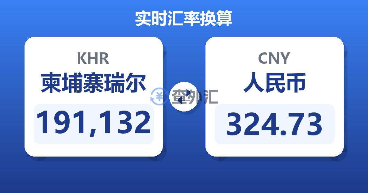 191,132柬埔寨瑞尔兑人民币
