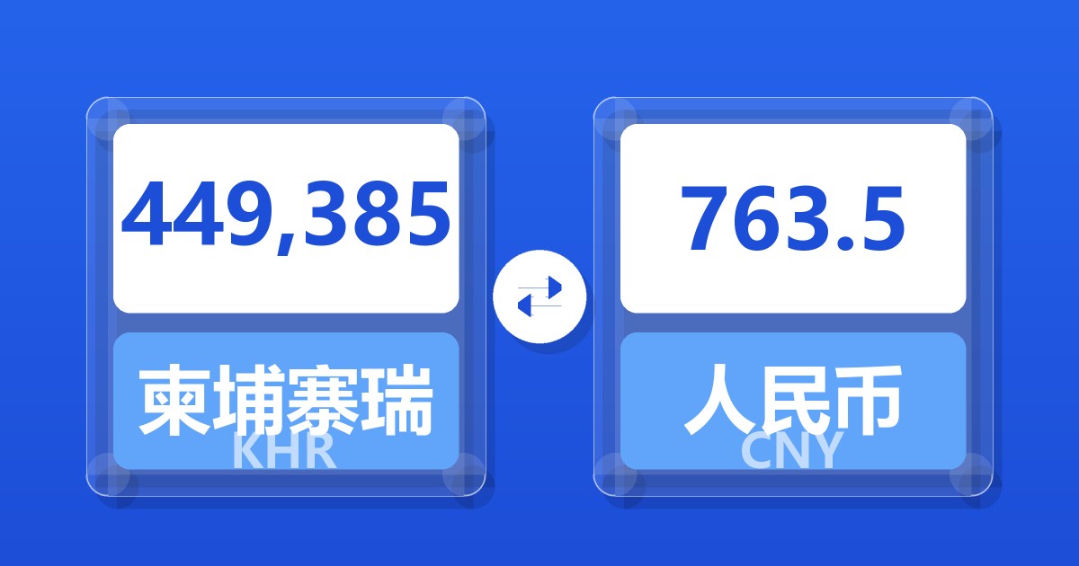 449,385柬埔寨瑞尔兑人民币