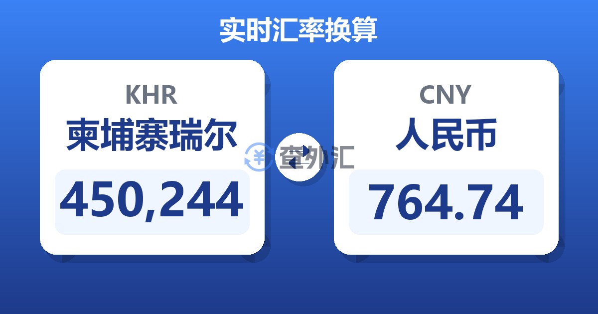 450,244柬埔寨瑞尔兑人民币
