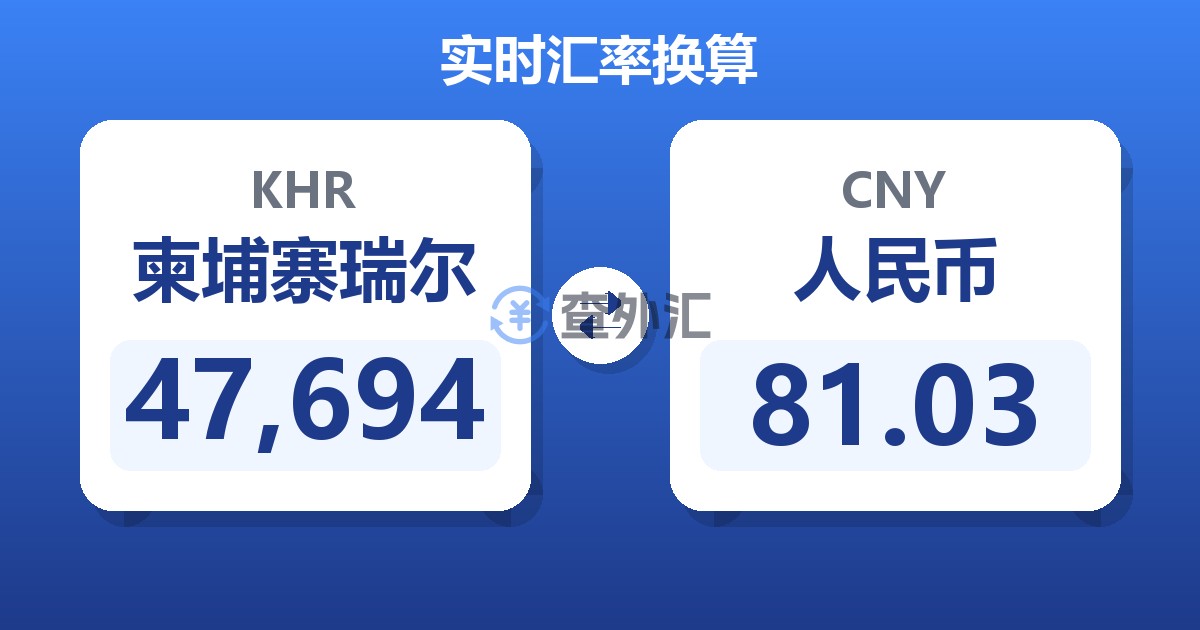 47,694柬埔寨瑞尔兑人民币