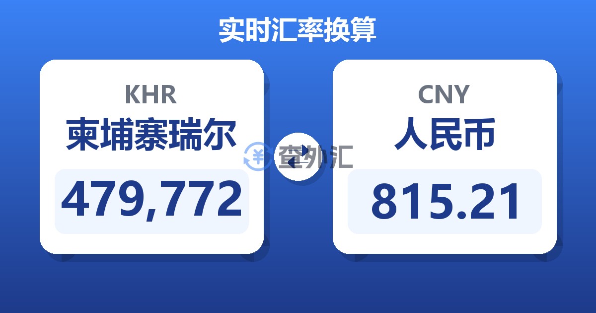 479,772柬埔寨瑞尔兑人民币