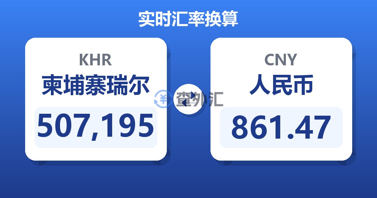 507,195柬埔寨瑞尔兑人民币