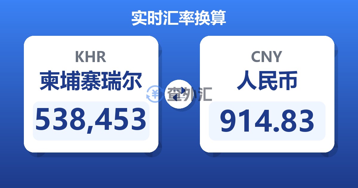 538,453柬埔寨瑞尔兑人民币