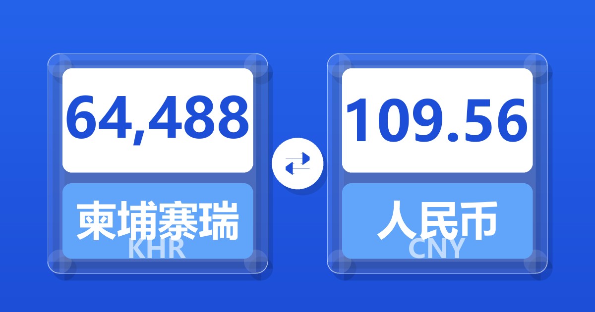 64,488柬埔寨瑞尔兑人民币