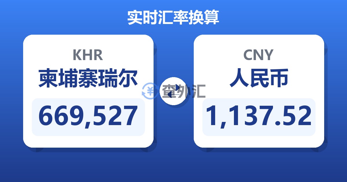 669,527柬埔寨瑞尔兑人民币