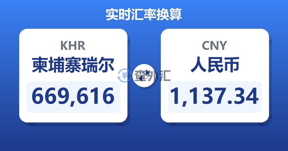 669,616柬埔寨瑞尔兑人民币