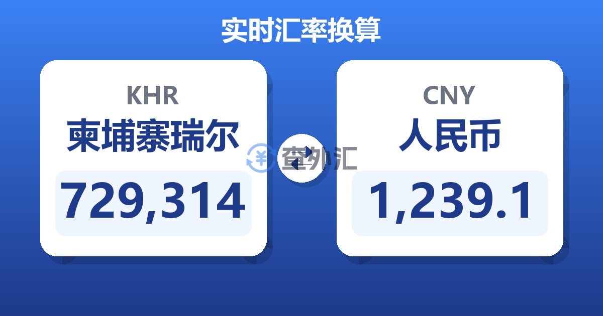729,314柬埔寨瑞尔兑人民币