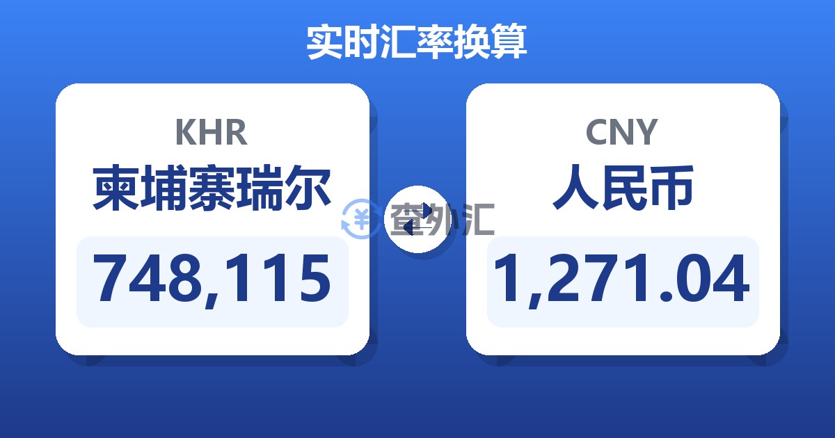 748,115柬埔寨瑞尔兑人民币