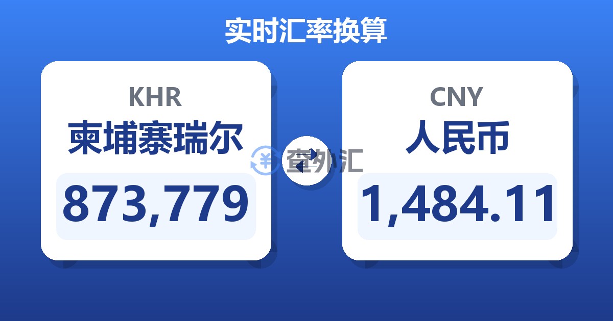 873,779柬埔寨瑞尔兑人民币
