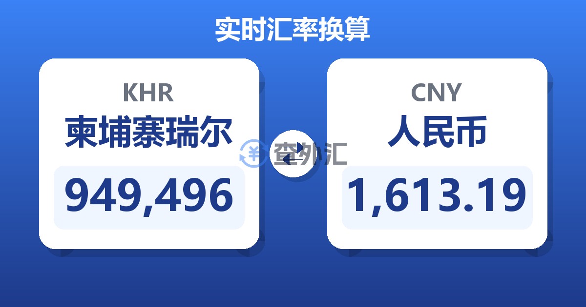 949,496柬埔寨瑞尔兑人民币