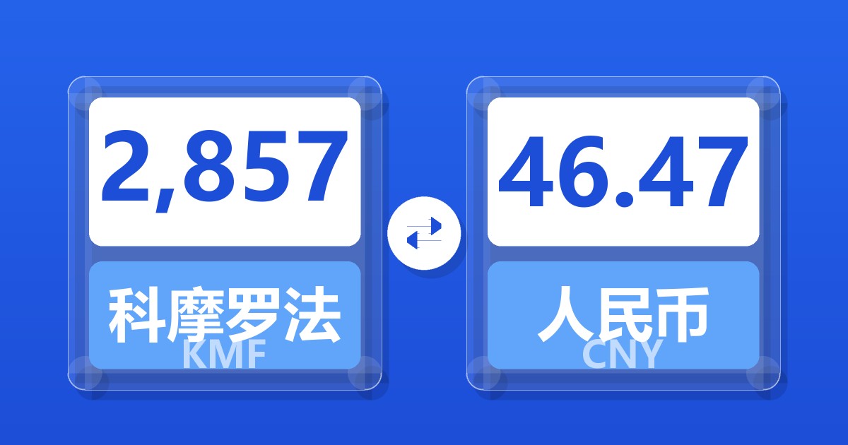 2,857科摩罗法郎兑人民币
