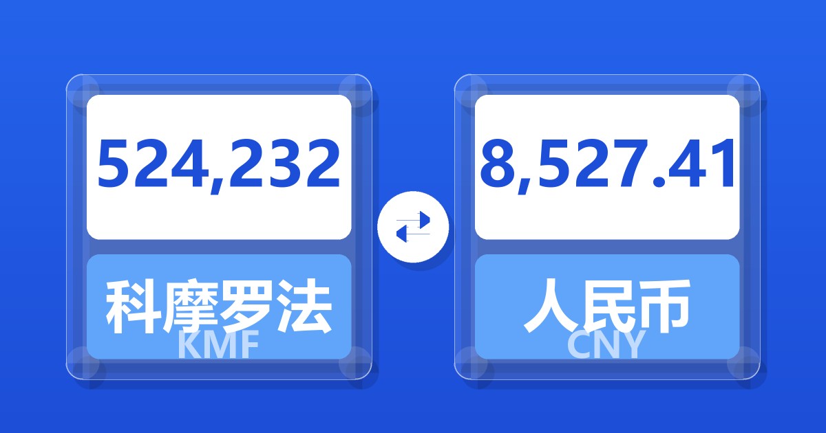 524,232科摩罗法郎兑人民币