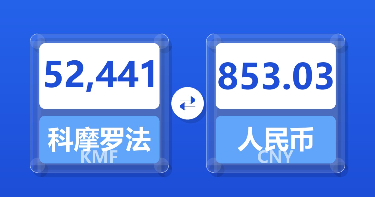 52,441科摩罗法郎兑人民币