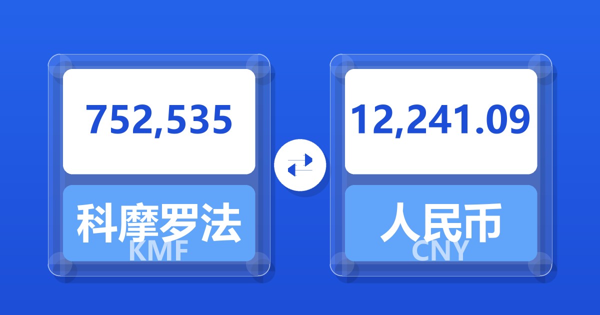 752,535科摩罗法郎兑人民币