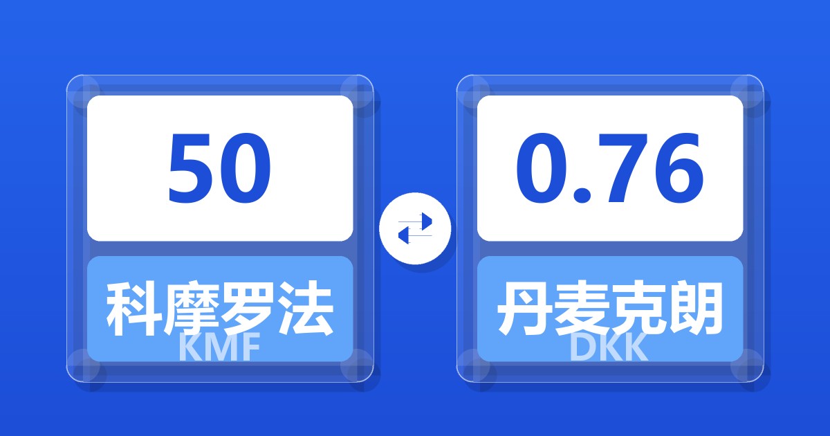 50科摩罗法郎兑丹麦克朗