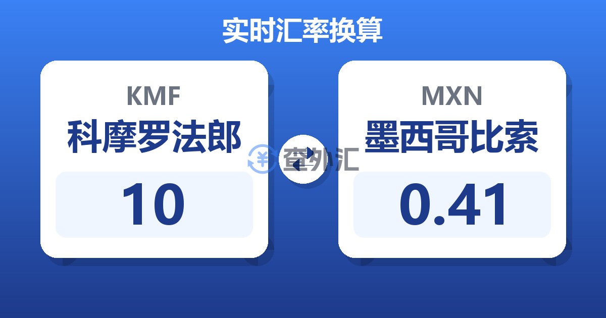 10科摩罗法郎兑墨西哥比索