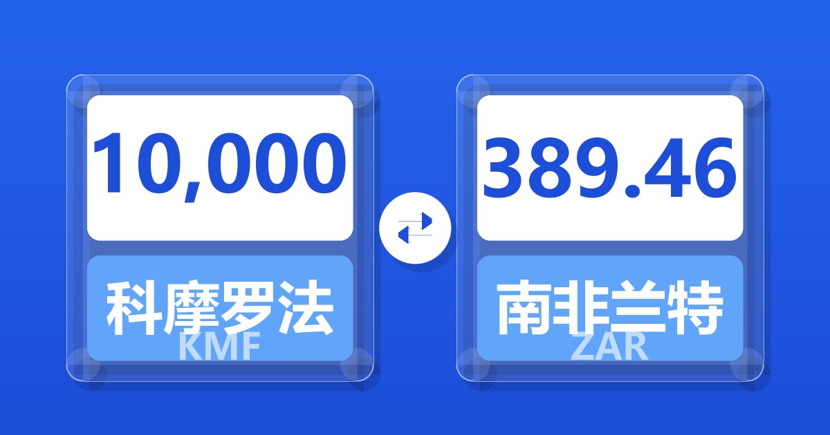 10,000科摩罗法郎兑南非兰特