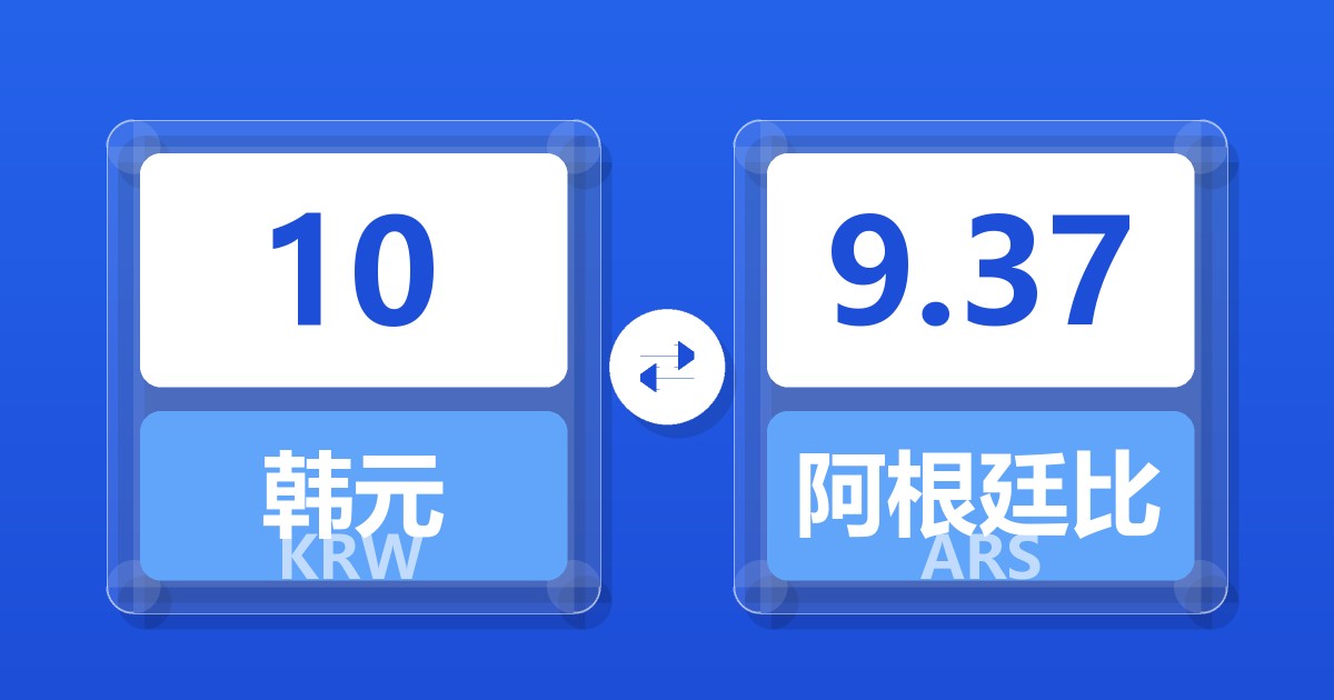 10韩元兑阿根廷比索