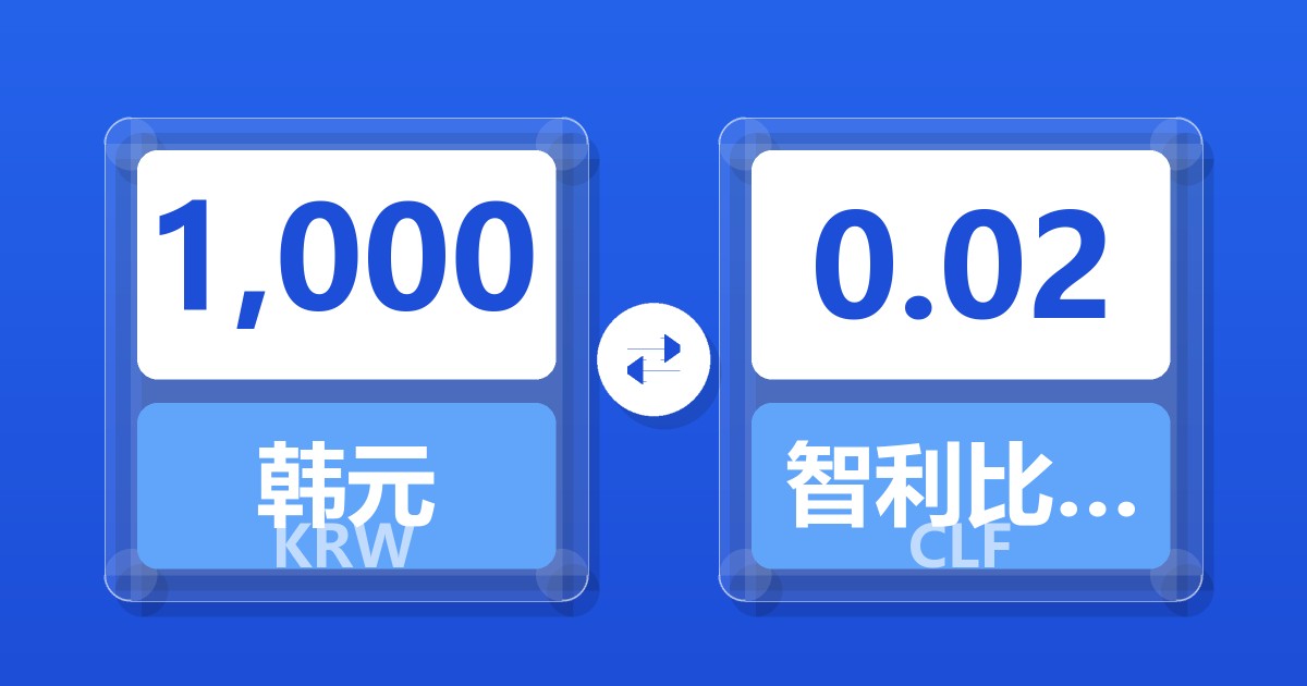 1,000韩元兑智利比索（UF）