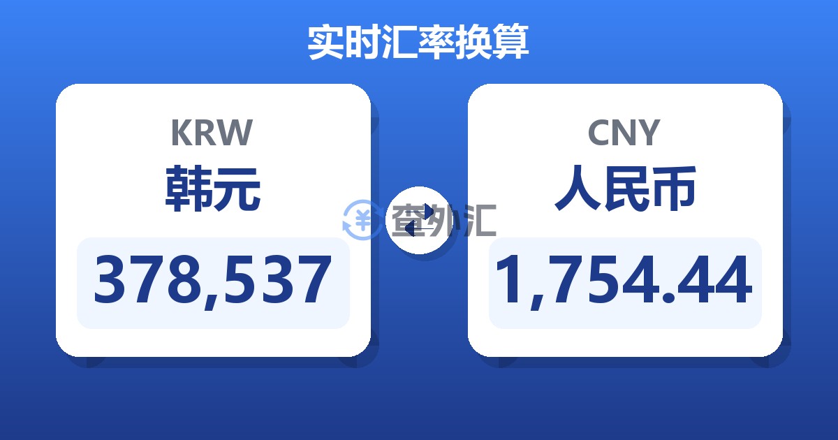378,537韩元兑人民币