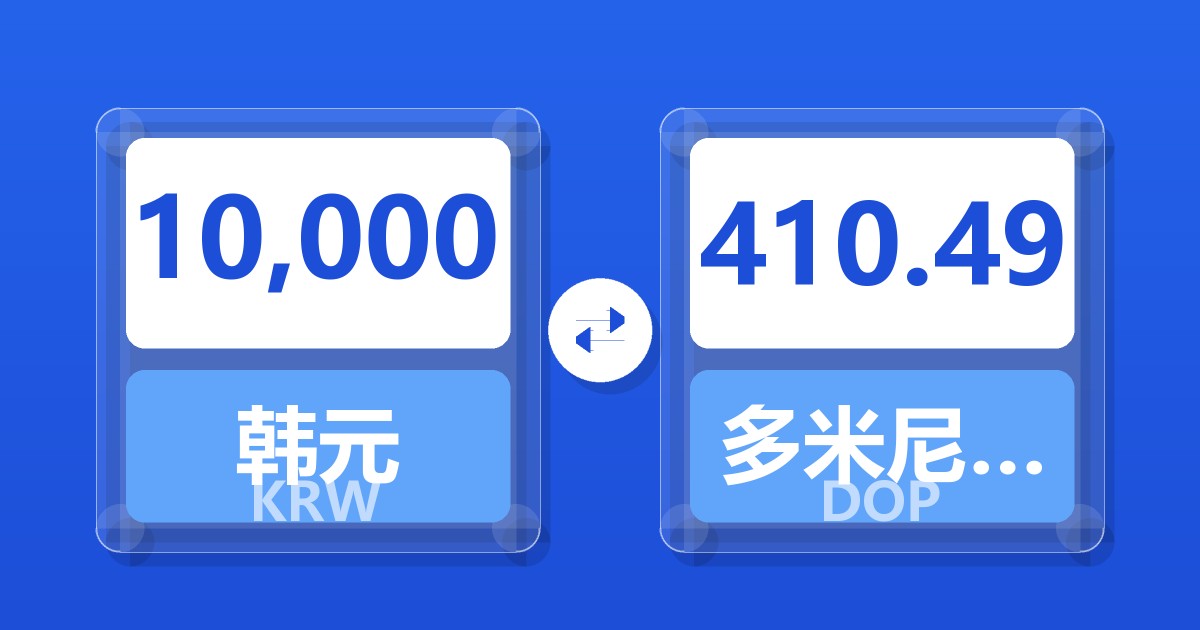 10,000韩元兑多米尼加比索