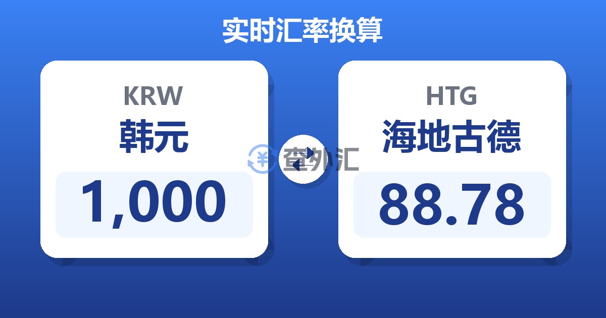 1,000韩元兑海地古德