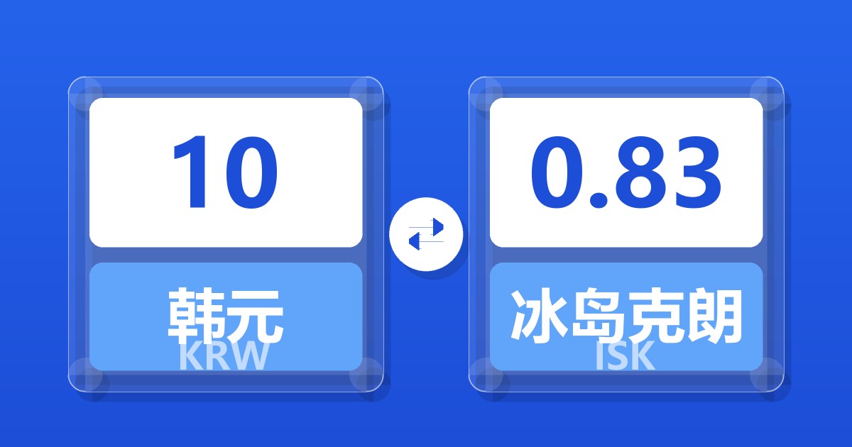 10韩元兑冰岛克朗