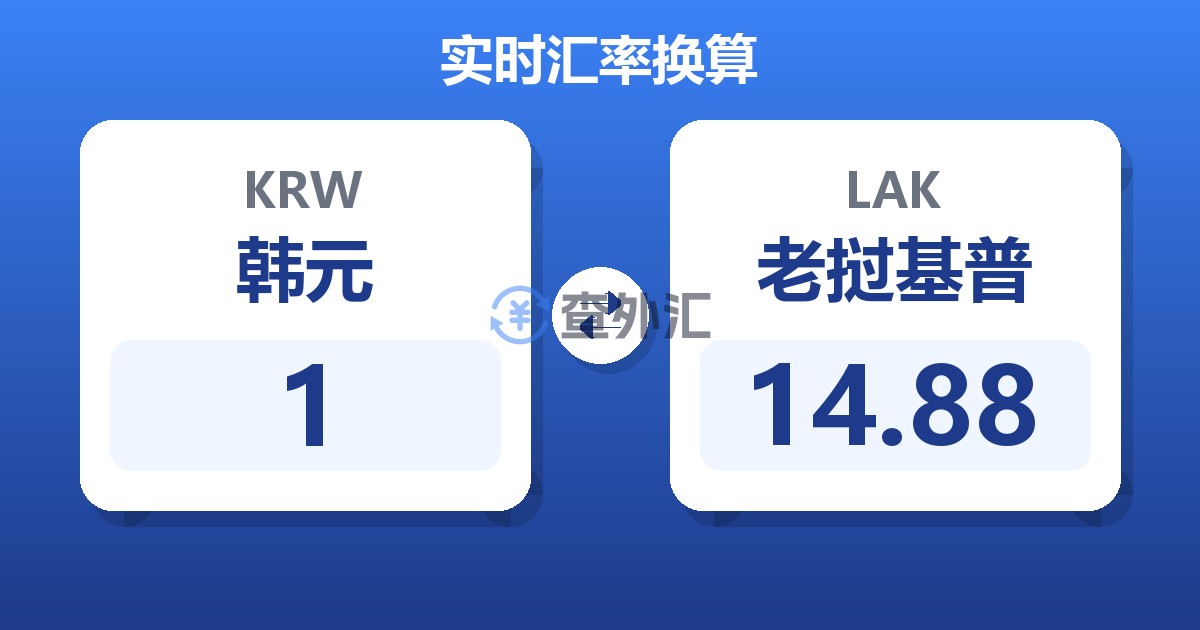 1韩元兑老挝基普