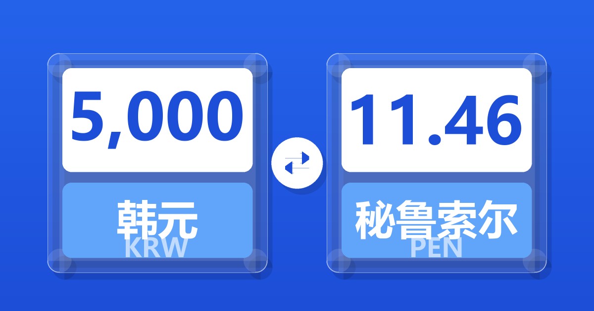 5,000韩元兑秘鲁索尔