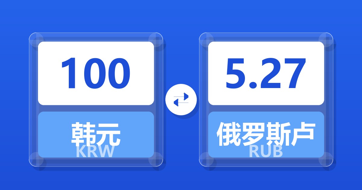 100韩元兑俄罗斯卢布