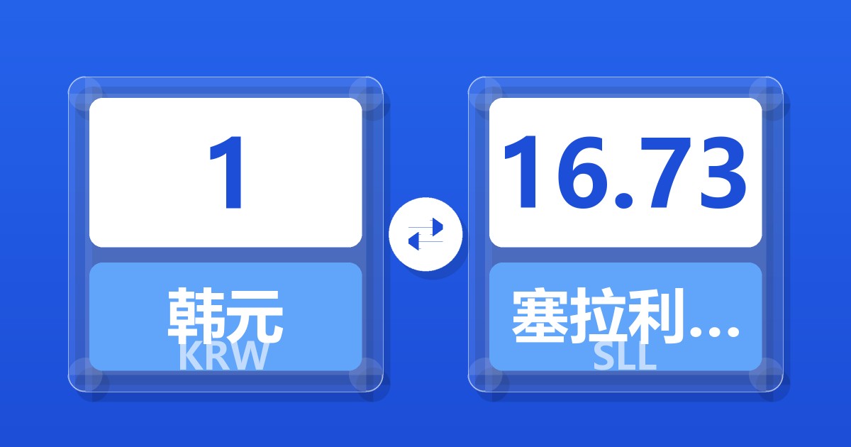 1韩元兑塞拉利昂利昂（旧）