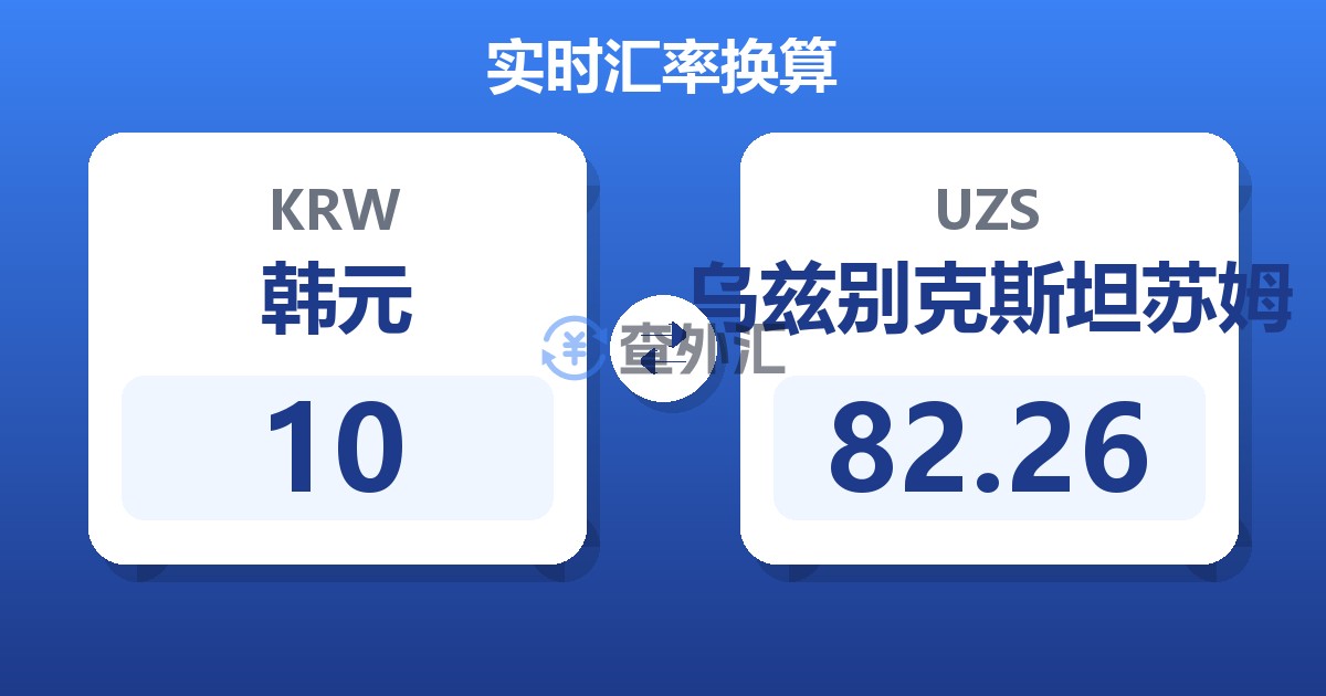 10韩元兑乌兹别克斯坦苏姆