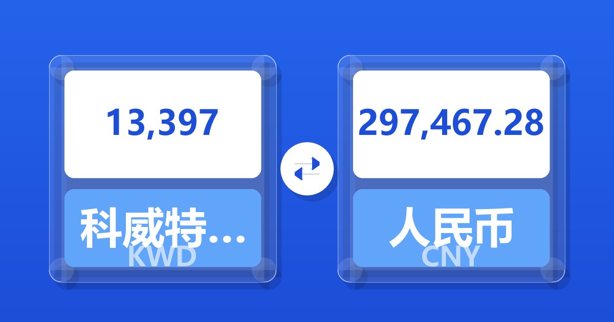13,397科威特第纳尔兑人民币