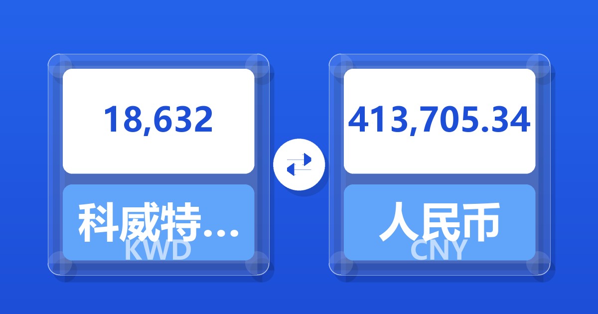 18,632科威特第纳尔兑人民币