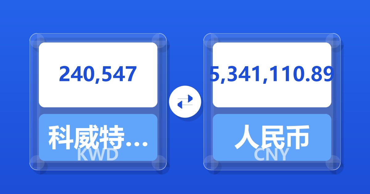 240,547科威特第纳尔兑人民币