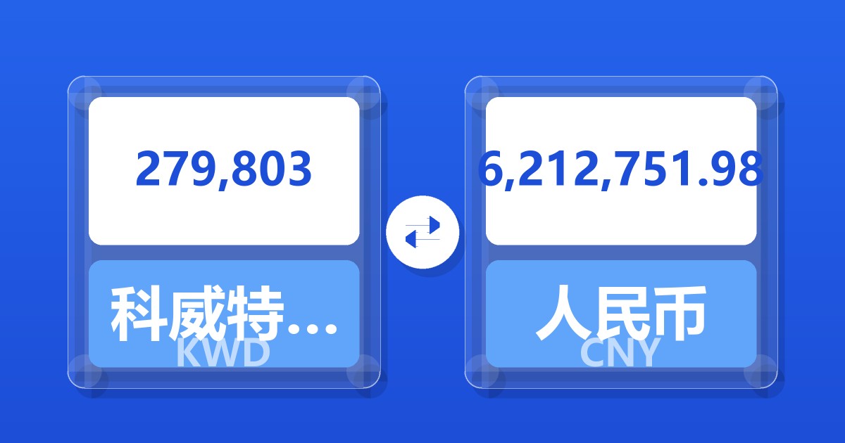 279,803科威特第纳尔兑人民币