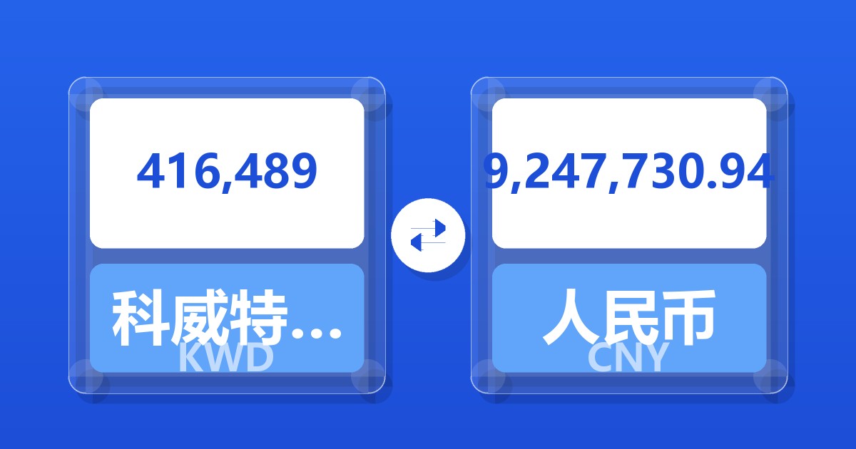 416,489科威特第纳尔兑人民币
