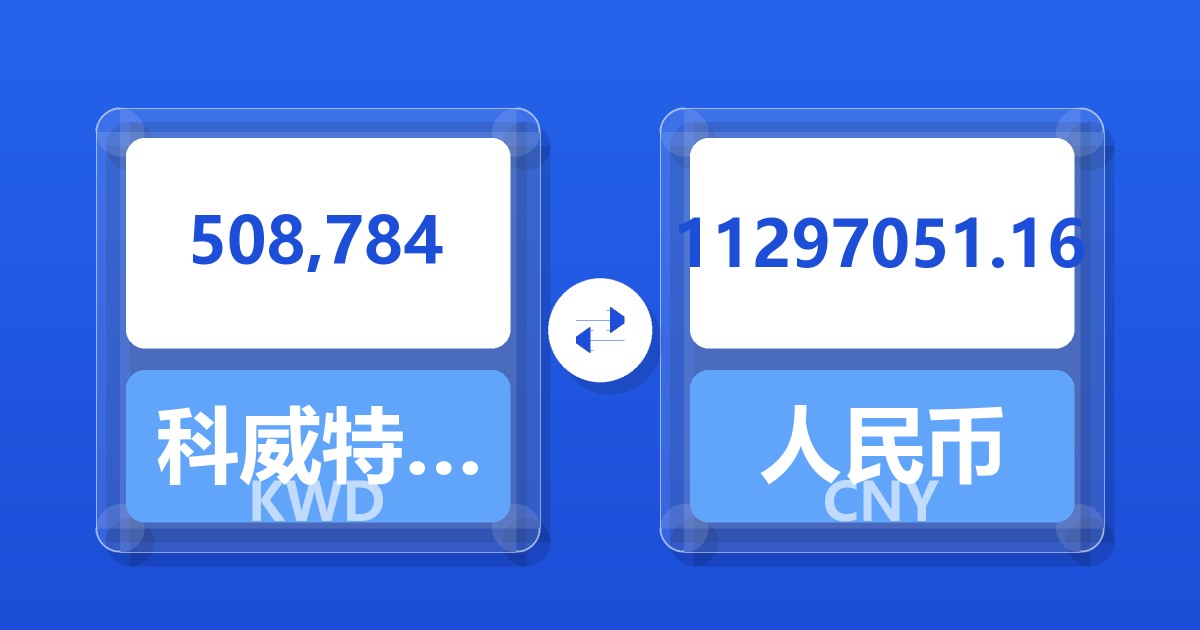 508,784科威特第纳尔兑人民币