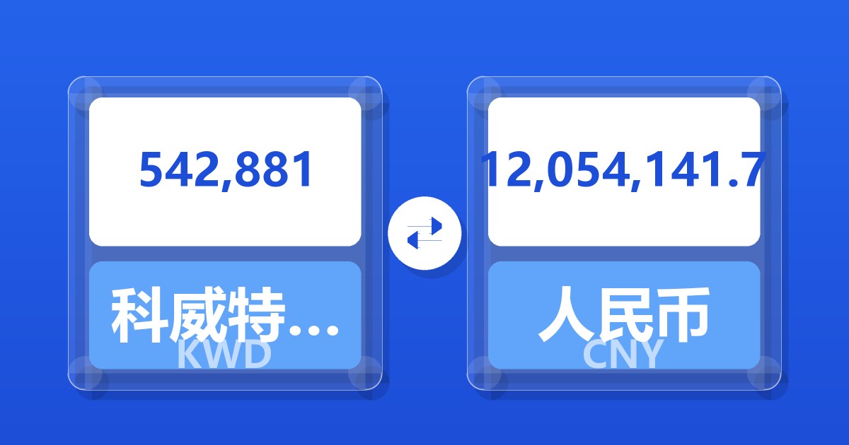 542,881科威特第纳尔兑人民币