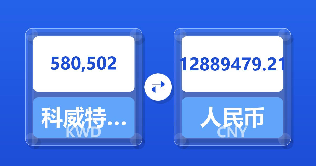 580,502科威特第纳尔兑人民币