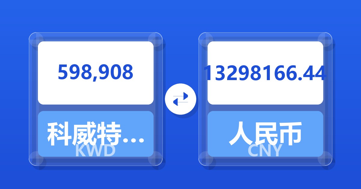 598,908科威特第纳尔兑人民币